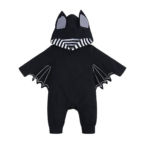 ATAIKU Halloween Infant Newborn Baby Bat Hooded Jumpsuit with Ear Outfit Newborn Bats Costumes with Wings Cosplay 3-6M