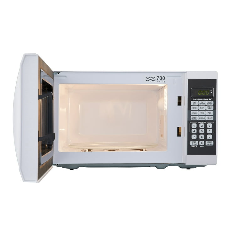 Midea 0.7-cu ft 700-Watt Countertop Microwave (White) in the Countertop  Microwaves department at