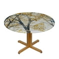 thumbnail image 3 of Nawypu Abstract Golden Tree Plant Table Round Cover Elastic Edged Tablecloth, Aesthetic Forest Indoor Outdoor Fitted Circle Tables Cover Waterproof Wipeable Tabletop Protector Cloth Nature Vegetation, 3 of 7