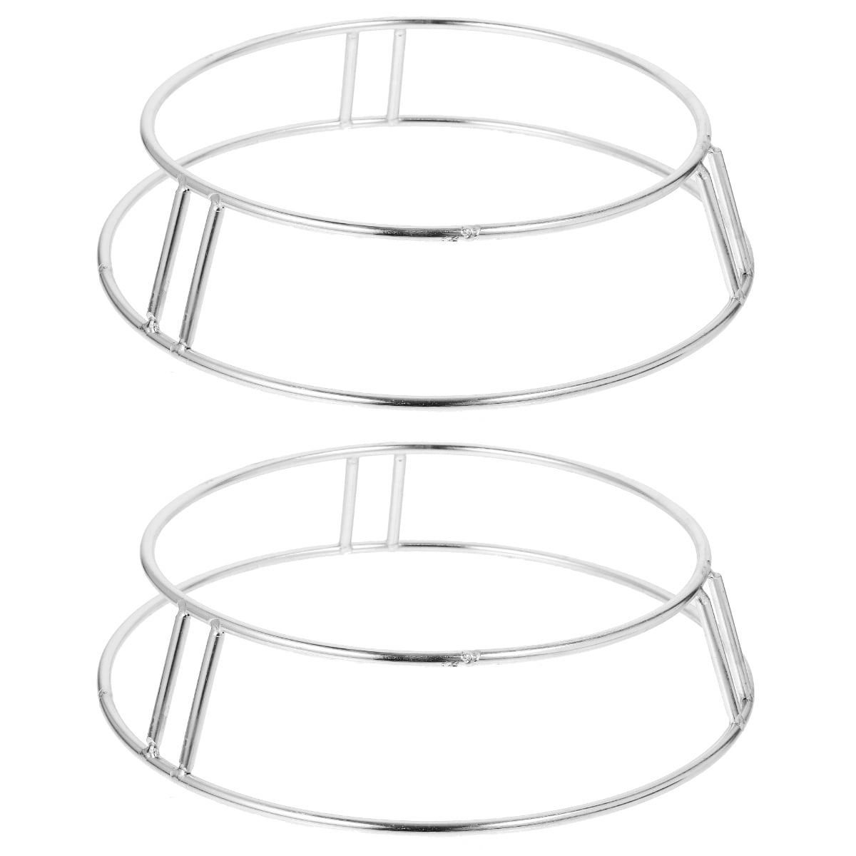 HOMEMAXS 2pcs Stainless Steel Wok Holder Wok Rack Camping Stove Wok Stand Pot Support Stand