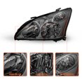 thumbnail image 4 of [Halogen Style] For 2004-2009 Lexus RX330 RX350 Smoke Headlights Lamps LH+RH, 4 of 6