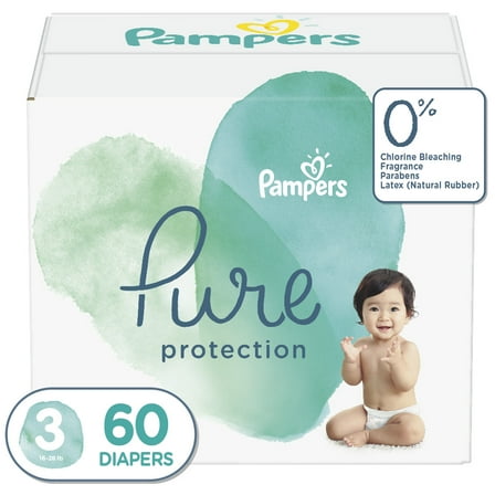 Pampers Pure Protection Diapers (Choose Size and Count)