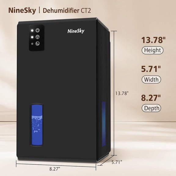 Dehumidifier for Home, 95oz , 1000 Sq Ft Coverage with Auto Shut Off & 7 LED Lights