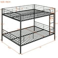 thumbnail image 6 of Bellemave Metal Bunk Bed Full Over Full Size with Ladder and High Guardrail, Bunk Bed Frame Can be Divided into Two Beds, Noise Free（Black）, 6 of 8