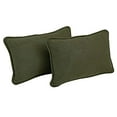 thumbnail image 2 of Blazing Needles 9811-CD-S2-MS-HG 20 x 12 in. Double-Corded Solid Microsuede Back Support Pillows with Inserts, Hunter Green - Set of 2, 2 of 2