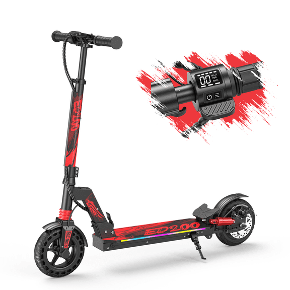 Electric Scooter for Teens, 350W E-Scooter Up to 19 MPH & 18 Miles Range, 8" Honeycomb Tires, Dual Suspension & Brakes, Foldable Lightweight Scooter