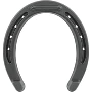 Diamond Bronco Toed and Heeled Horseshoe, NO 00, 4-3/4 in L x 4-1/4 in W, 5/16 in Thick, Steel