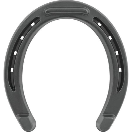 Diamond Bronco Toed and Heeled Horseshoe, NO 00, 4-3/4 in L x 4-1/4 in W, 5/16 in Thick, Steel