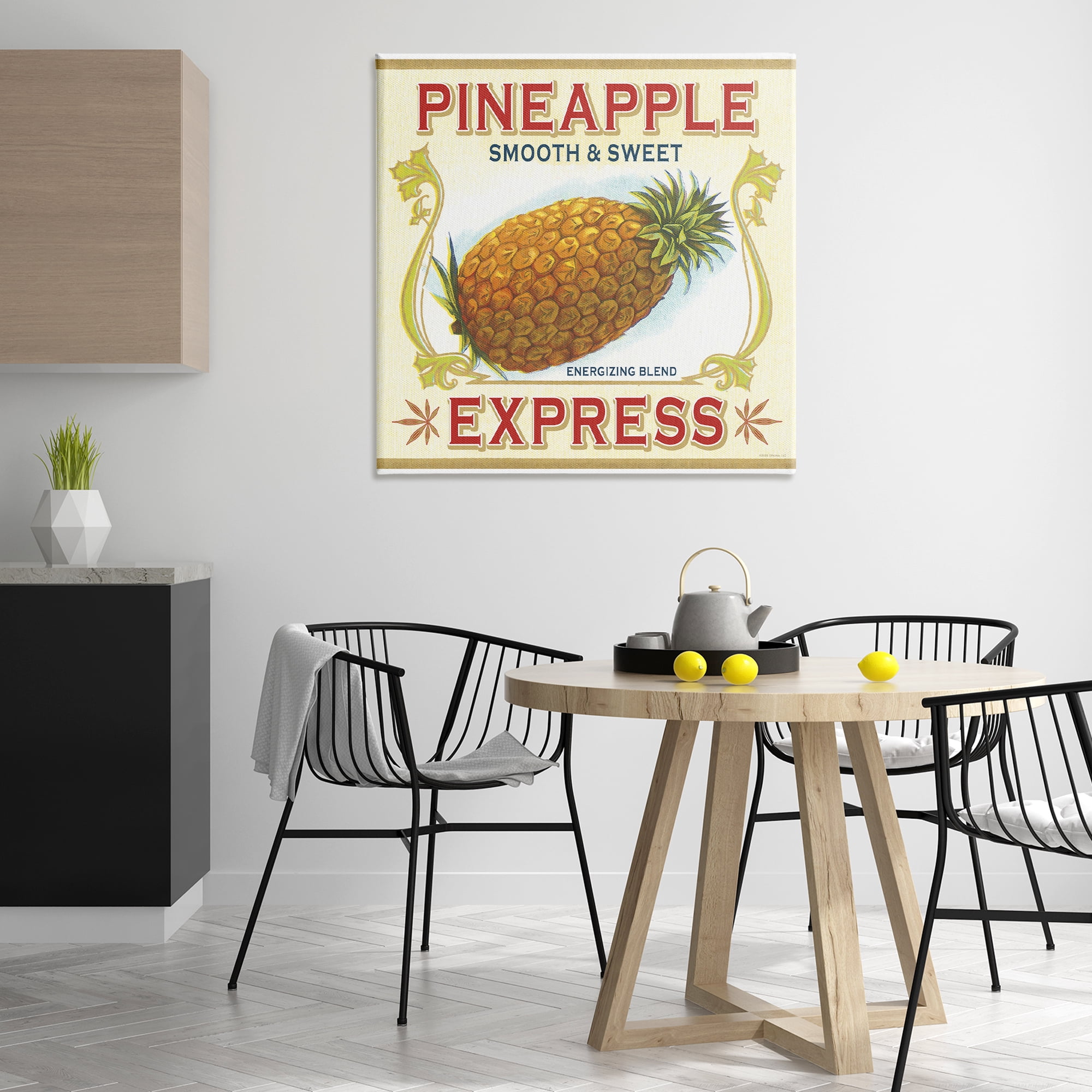 Stupell Industries Smooth & Sweet Pineapple Food & Beverage Painting Wrapped Canvas Art Print Wall Art, 36 x 36