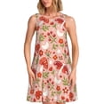 thumbnail image 1 of Balery Dragonfly Mushroom Vestidos de verano para mujer con estampado: vestido holgado sin mangas, vestido playero informal y cómodo para días calurosos., 1 of 7