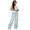 thumbnail image 2 of Celebrity Pink Women's and Women's Plus Baggy Wide Leg Jeans, Available in Regular, Short, Long Inseams, Sizes 1-24, 2 of 5