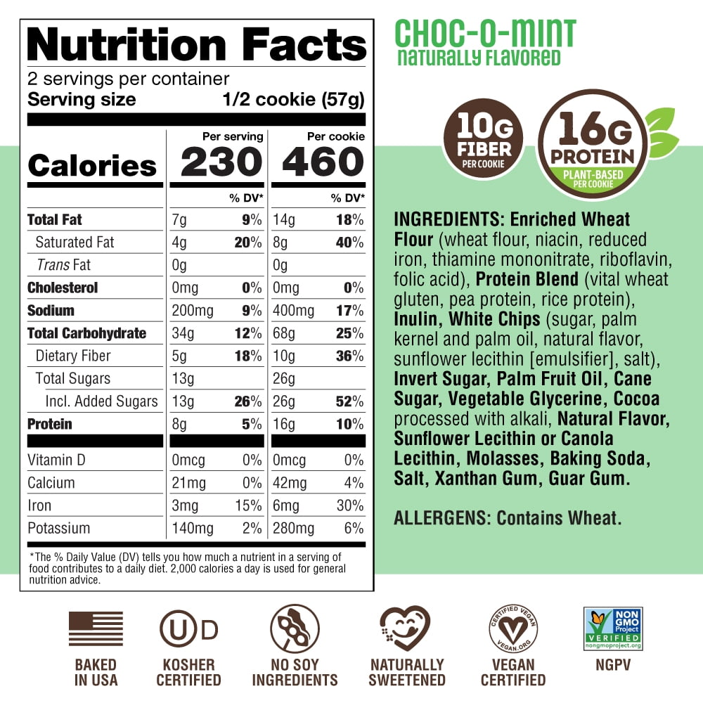 Lenny & Larry's Protein Cookie, Choc-O-Mint, 4 oz, 12 Ct