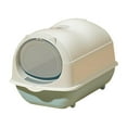 thumbnail image 2 of Caja de arena para gatos Sunnimix con capucha Y Tapa cerrada Gris claro, 2 of 8