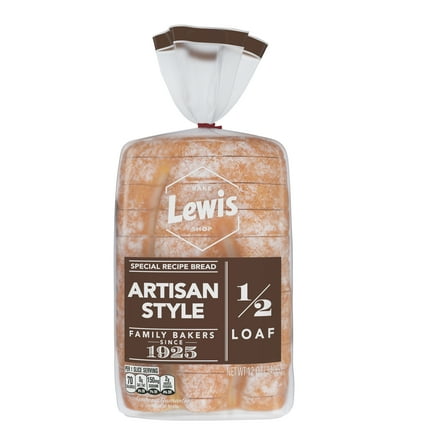 Lewis Bake Shop Artisan Style Half Loaf Bread, 1/2 Loaf, 12 oz
