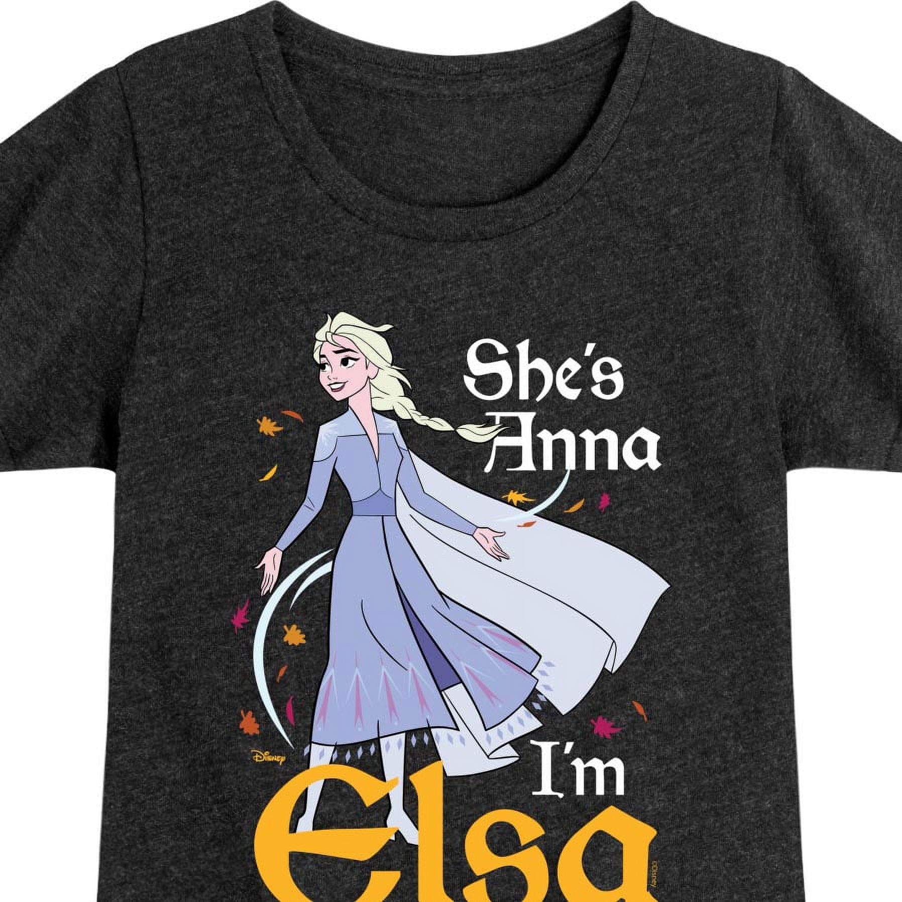 Disney Frozen 2 - She's Anna, I'm Elsa - Toddler \u0026 Youth Girls Short Sleeve  Graphic T-Shirt - Walmart.com