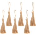 thumbnail image 1 of 6pcs Natural Jute Style Tassel Embellishing Cords, 1 of 4