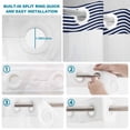thumbnail image 4 of No Hook Shower Curtain, Farmhouse Navy Blue White Striped Shower Curtains for Bathroom with See Through Top Window, Modern Stripes Waterproof & Washable Bath Curtain 60"x72", 4 of 9