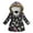 1-Black, variant on Girls Puffer Coat Kids Winter Coat With Pocket Zip up Hooded Coat Solid Color Long Sleeve Child Puffer Jacket for Teen 5-6 Years
