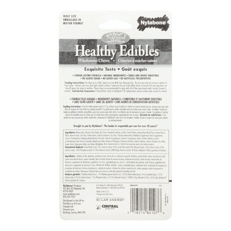 Nylabone Healthy Edibles Chews Chicken Dog Treats, 2 Ct