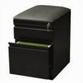 thumbnail image 4 of Scranton & Co 2-Drawer Metal Mobile Pedestal Filing Cabinet with Cushion - Black, 4 of 6