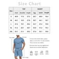 thumbnail image 5 of Airmenty Men's Pajama Set Short Sleeve Sleepwear Crew Neck 2-Piece Pajama Loungewear with Pocket Pajamas For Men, 5 of 6