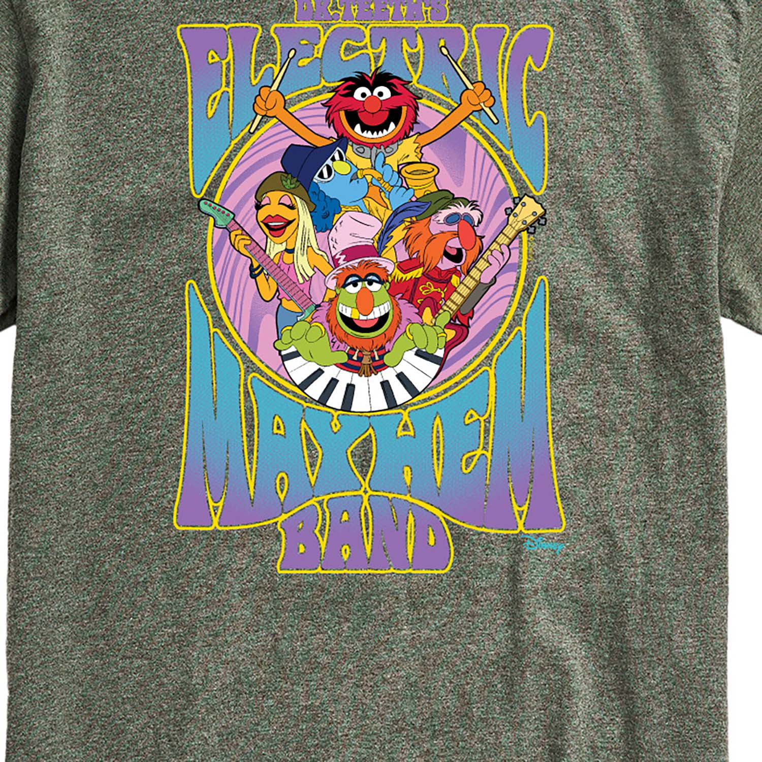 Dr Mayhem Men\'s - - T-Shirt Sleeve Electric Muppets Graphic Short Band Teeth