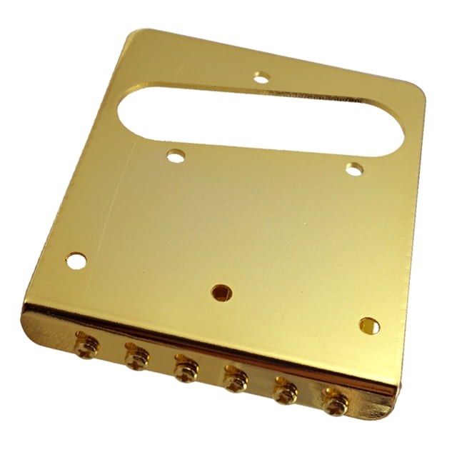Aleación de puente de guitarra de 3 orificios y 6 sillines para guitarra eléctrica dorada Dorado perfke Puente de Guitarra Eléctrica