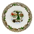 thumbnail image 2 of Gibson Christmas Toile 16 Piece Ceramic Dinnerware Set, 2 of 8