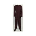 thumbnail image 4 of Mens Suit  Apollo King Banded Collarless Chinese Mandarin Wide Leg AG96 Burgundy, 4 of 8