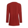 thumbnail image 4 of CAICJ98 Fall Clothes for Women 2023 Women Open Front Cardigan Sweaters Pockets Long Sleeve Shrugs Red,XL, 4 of 4