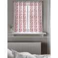 thumbnail image 5 of Red Gray Botanical Curtains 45 Inch Length,Sheer Curtains for Bedroom Living Room Window Pastoral Spring Summer Leaf Aesthetics Rod Pocket Drapes Kitchen Curtains Small Half Window 42"x45" 2 Panels, 5 of 6