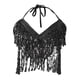 thumbnail image 4 of Brasier Mujer Sujetador Deportivo con Flecos Brillantes para Espectáculos En El Escenario, Ropa de Fiesta, Corpiño de Lentejuelas, Ropa de Baile Elegante Unitalla, 4 of 4