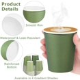 thumbnail image 3 of PYYNA-72 Pieces Sage Green Paper Cups 9 Oz Disposable Coffee Paper Cups Gradient Green Party Cup Beverage Drinking Cup for Wedding, Birthday, Holiday Party, DIY, and Picnic, 3 of 4
