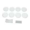 thumbnail image 3 of Juego de 8 platos redondos para escupir huesos, para aperitivos, pequeños, para mesa, con cesta de drenaje., 3 of 14