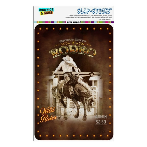 Cowboy Western Rodeo Vintage Horse Bucking Riding Home Business Office Sign