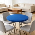 thumbnail image 7 of Round Elastic Fitted Tablecloth for 30 Inch Table - 2.5ft Stretch Spandex Table Top Cover, Windproof & Washable for Kitchen, Dining, Picnic, Patio, and Party Use, 7 of 7
