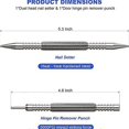 thumbnail image 4 of Spring Double End Nail Punch Set Center Hole Punch Spring Loaded Marker Metal Woodworking Drill Bit, 4 of 5