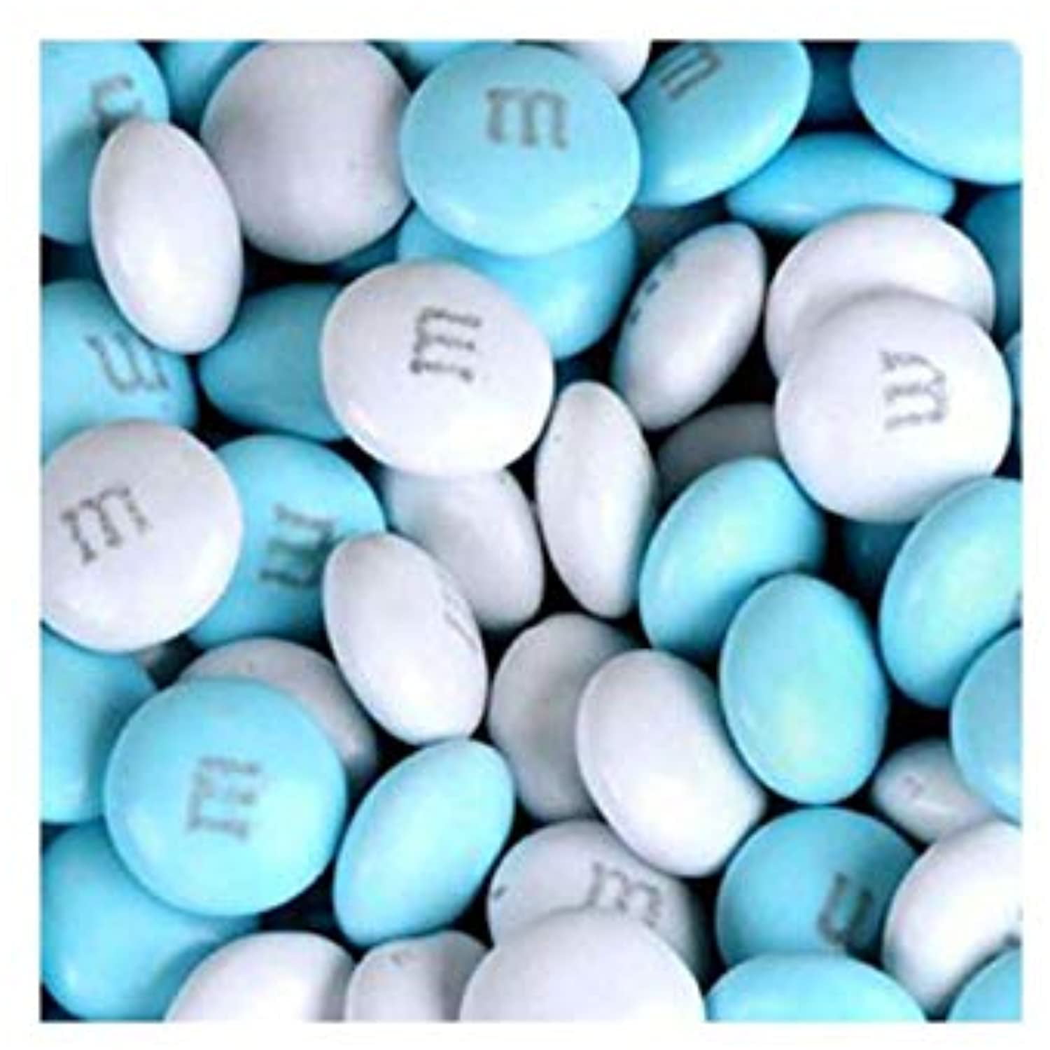 M&Ms Light Blue & White Milk Chocolate Candy 5Lb Bag 