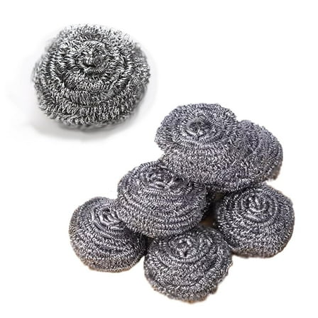 12-pack steel wool scrubber, fine steel wool ball, kitchen decontamination dishwasher brush