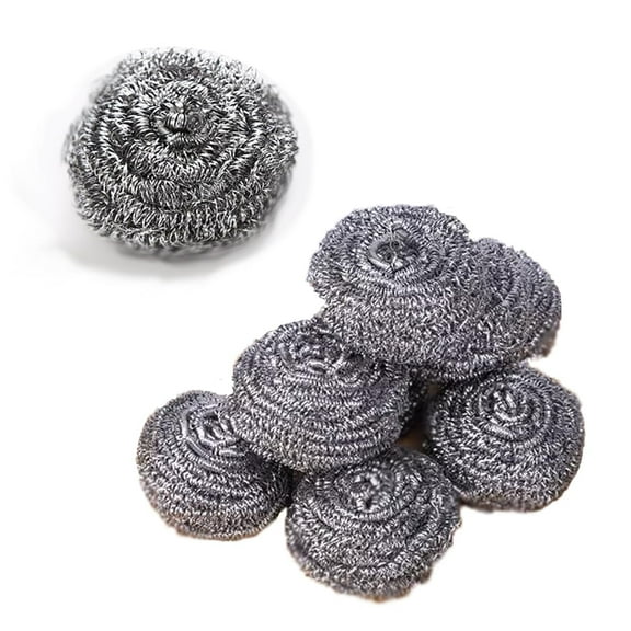 12-pack steel wool scrubber, fine steel wool ball, kitchen decontamination dishwasher brush