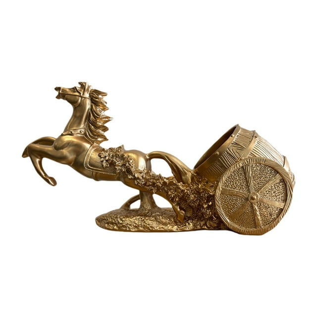 Soporte decorativo para botellas de vino, estante para vino de mesa, regalo para amantes , exhibición, estatua para reposabotellas, decoración Oro