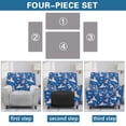 thumbnail image 6 of Renewold Snowman Christmas Tree Blue Recliner Chair Cover Machine Washable Recliner Sofa Slipcover 4 Pieces Universal Reclining Couch Cover with Pocket for 1 Cushion Reclining Sofa, 6 of 8