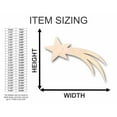 thumbnail image 2 of Unfinished Wood Comet Shooting Star Shape - Space - Nursery - Craft - up to 46" DIY 6" / 1/4", 2 of 3