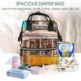 thumbnail image 5 of Balery Modern Urban Monkey Mummy Backpack - Waterproof Twill Canvas, Large Capacity Diaper Bag with Multiple Pockets and Adjustable Straps, 5 of 6