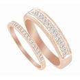 thumbnail image 2 of AFFY Round Cut White Natural Diamond His and Hers Wedding Band Set in 14K Rose Gold (0.33 Cttw), 2 of 2