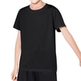 thumbnail image 2 of RRMuAzgs Girls Short Sleeve Shirts Summer Basic Round Neck T-Shirt Solid Color Kids Tee Tops for 2-18 Years, 2 of 5