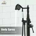 thumbnail image 2 of CASAINC Classical Freestanding Bathtub Faucet with Hand Shower Hand in Matte Black, 2 of 8