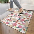 thumbnail image 4 of Pugs and Pioneer Flower Door Rugs,Washable Non Slip Door Mats Indoor,Decorative Door Mats,Entry Mat Indoor for Entrance,Bedroom,Kitchen,Bathroom,17"x30", 4 of 6