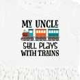 thumbnail image 4 of Inktastic My Uncle Still Plays with Trains Girls Toddler Dress, 4 of 5