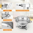 thumbnail image 6 of Chafing Dish Buffet Set 2 Pack 5 QT, Stainless Steel Round Chafing Dishes for Buffet With Lid Holder & Glass Lid, Buffet Servers and Warmers for Parties, Wedding, Camping, Dinner, Gold, 6 of 8